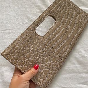 Embossed Croc Clutch 13” (USED ONCE)
